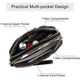 thumbnail image 4 of Wristlet Wallets for Women Genuine Leather Wristlet Purses Ladies Ruched Wristlet Clutch Wallet Purses, 4 of 8