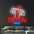 thumbnail image 2 of Handmadetneonsign Whey Nutrition Neon Sign, Gym Wall Art Decor, Protein Shake Led Light Wall Decor, 2 of 5