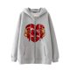 thumbnail image 4 of Sudadera con capucha y cremallera para hombre y mujer, chaqueta gótica de hip hop oscuro Harajuku Y2k con estampado de letras y corazón rojo, sudadera Harajuku, 4 of 5