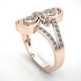 thumbnail image 2 of Natural 0.5ctw Round Cut Diamond Ladies Accent Bow Anniversary Engagement Ring Solid 10K Rose, White or Yellow Gold GH SI1, 2 of 3