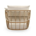 thumbnail image 2 of HOMETRENDS Dune Patio Cuddle Chair & Ottoman - Taupe, 2 of 9