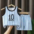 thumbnail image 2 of WhouRiu Boys Girls Casual Outfits Kids Unisex Cute Graphic Tank Tops And Shorts Sets Summer Clothes, 2 of 4