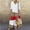White, variant on Women's Fashion Casual Short Sleeve V-Neck Button Print Maxi Loose Long Dress
