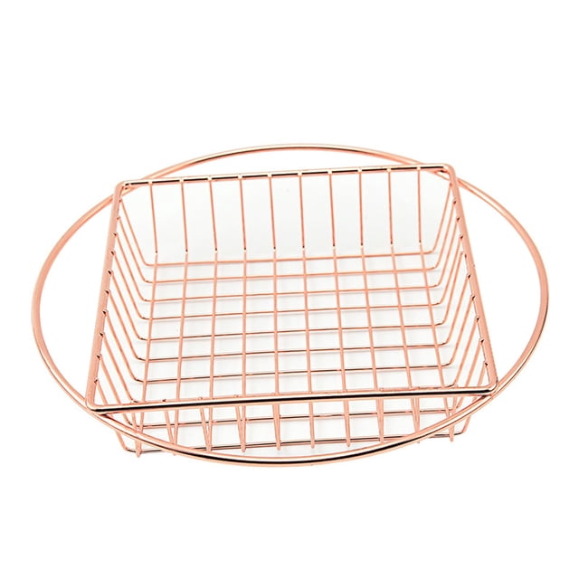 Cesta para freír alimentos, utensilios de cocina, cesta de drenaje, utensilios de cocina portátiles multifunción Oro rosa