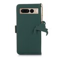 thumbnail image 4 of Nalacover for Google Pixel 7 Pro Synthetic Leather and Soft TPU Case,360 Protection Flexible Luxury Magnetic RFID Flip Wallet Card Slots Kickstand Shockproof Cover with Cute Pendant.Green, 4 of 8