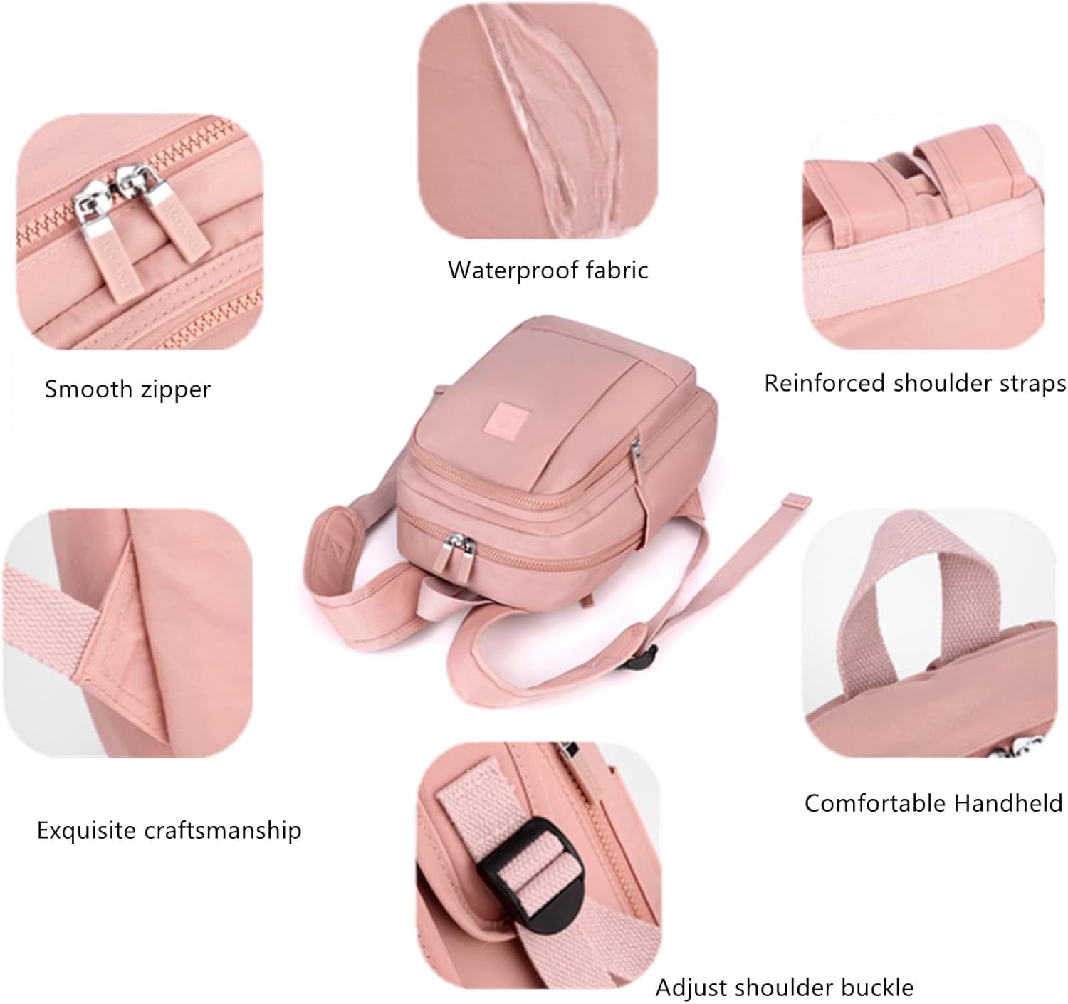Mini Backpack for Women Small Lightweight Nylon Stylish 