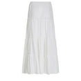 thumbnail image 6 of Lamuusaa Women's Summer Midi Skirt White Elastic Band Tiered Ruffle Boho Beach Skirt Streetwear, 6 of 6