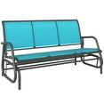 thumbnail image 1 of Outsunny 3-Seat Outdoor Glider Chair, Patio Rocking Chair, Blue, 1 of 10