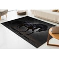 thumbnail image 3 of Black Rug, Bath Rugs, Animal Rug, Easy to Clean Rugs, Pattern Rug, Farmhouse Rugs, Black Horse Rug, Dining Room Rug, Housewarming Gift Rug, 2.6'x4' - 80x120 cm, 3 of 8