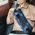 thumbnail image 2 of Geometric Cat Pattern Seatbelt Cushion - Post-Surgery Mastectomy & Heart Surgery Recovery Pillow - Soft Car Travel Pad with Minimalist Cat Design, 2 of 7