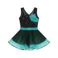 thumbnail image 3 of CHICTRY Girls Shiny Sequins Dance Skirted Leotard Sleeveless Ballet Jazz Ballerina Tutus Mesh Dress, 3 of 6