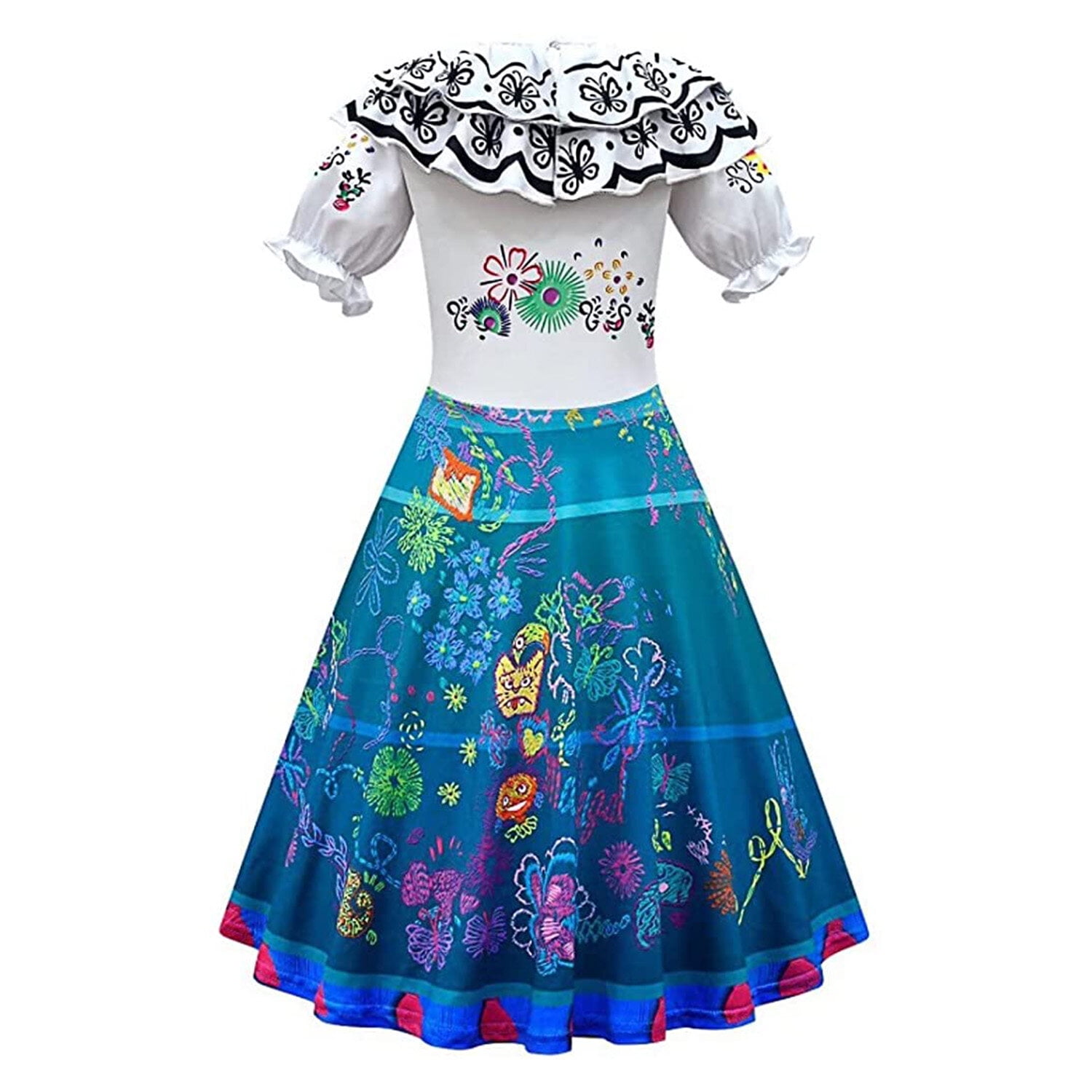 RUYUYIRU Kids Mirabel Cosplay Costume Girls Isabela Magical Princess  Dresses Halloween Party Dress Up Suit