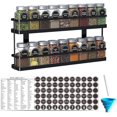 thumbnail image 1 of Organizador de especias de 4 niveles, soporte de almacenamiento de estante de especias para gabinete de cocina, puerta de despensa, montaje en pared, encimera, negro, 1 of 6