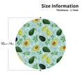 thumbnail image 2 of Yiaed Avocado Flowers And Leaves Print Leather Coasters for Drinks - Cup Coasters Coffee Table Kitchen Table Bar, Home & Office Gifts Handmade Drink Coasters-Round Shape, 2 of 6