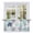 Dark Blue Grey, variant on Farmhouse Pink Tier Curtains, Vintage Flower Leaf Botanical Plant Light Filtering Kitchen Curtains, 2Pcs Rod Pocket Half Window Treatments Panels for Sink Cafe Cabinet Basement 27.5x45 Inches