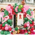 thumbnail image 5 of Christmas Balloon Garland Arch Kit,Red Green Pink Balloons with Gingerbread Man Crutch Lollipop Candy Metallic Gold Balloons for Christmas Party Decorations Xmas Eve New Year Holiday Party Supplies, 5 of 6