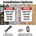 thumbnail image 3 of Keep Off Do Not Stand Or Sit OSHA Danger Aluminum Sign 14 Inch x 10 Inch - 5 Pack, 3 of 8
