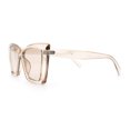 thumbnail image 6 of Womens Oversized Square Rectangular Plastic Retro Gothic Sunglasses All Peach, 6 of 8