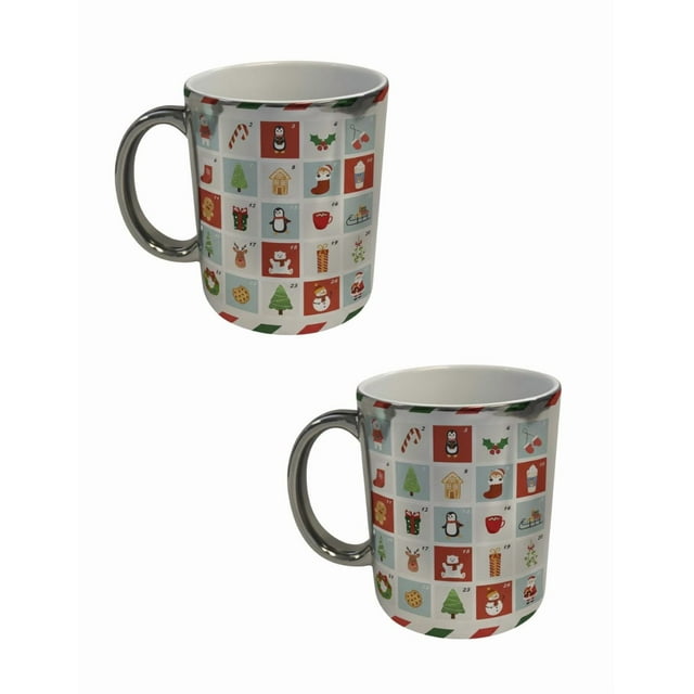 Duo de Taza Calendario Adviento Navidad 11oz