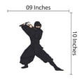 thumbnail image 3 of ANIME - Kids Boys Bedroom Art Karate Martial Arts Gym Nunchucks Décor Multicolored Anime Art Design Vinyl Adhesive Wall Decal Sticker - Home Living Room Wall Decoration 9" x 10", 3 of 3