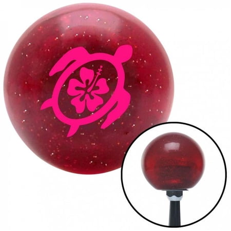 American Shifter 57278 Pink Turtle with Flower Red Metal Flake Shift Knob with M16 x 1.5 Insert Shifter Auto