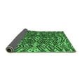 thumbnail image 2 of Ahgly Company Indoor Round Abstract Emerald Green Modern Area Rugs, 7' Round, 2 of 4