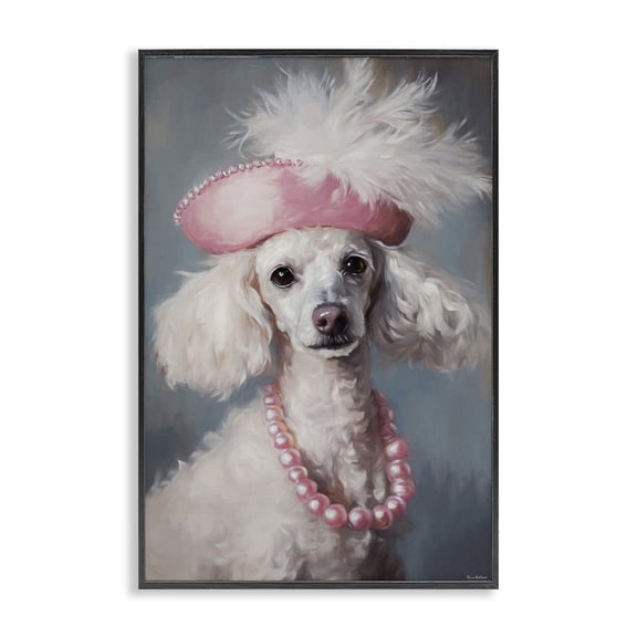 Stupell Industries Beautiful Collette Pup Black Framed Giclee Art, design by Tina LeCour