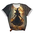 thumbnail image 4 of HOMBOM Vintage T Shirts for Women Crewneck Party Trendy Short Sleeve Breathable Festive Tees for Ladies Trendy Tops,S, 4 of 5
