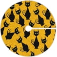 thumbnail image 1 of FMSHPON Black Cat Xmas Christmas Tree Skirt Stand Mat for Holiday Party Decoration Indoor Outdoor 36 inches, 1 of 6