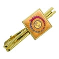 thumbnail image 1 of Ouroboros Snake Eating Tail Circle Square Tie Bar Clip Clasp Tack- Silver or Gold, 1 of 4