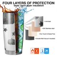 thumbnail image 7 of 20oz Tumblers Gray and Orange Halloween Pumpkins Stainless Steel Vacuum Insulated Double Wall Travel Tumbler Cups Mug with Lid and Straw,Cleaning Brush for Cold & Hot Drinks, 7 of 7