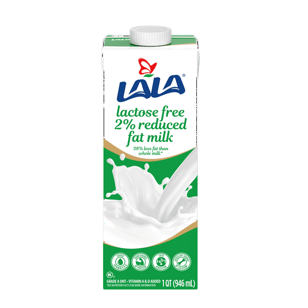 LALA Ultra-Pasteurized Lactose Free Reduced Fat Milk - Walmart