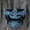 A002- Bun Squish, variant on White Oni Mask, Scary Halloween Mask, Japanese Demon Half Face Mask, Halloween Accessory for Men, Halloween Party Prop 1 Pack