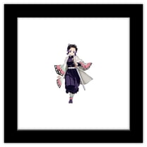 Gallery Pops Demon Slayer - Shinobu Kocho Insect Hashira Wall Art, Black Framed Version, 12" x 12"