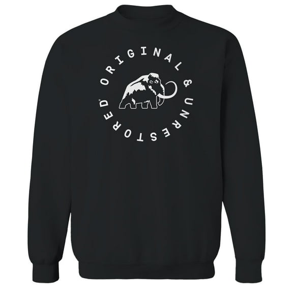 Original & Unrestored Circle Logo Graphic Black Men's Cotton Pullover Sweatshirt