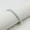 thumbnail image 3 of Moonstone Tennis Bracelet for woman 925 Silver Handmade Link Jewelry, 4mm Moonstone Cuff Bracelet, June Birthstone Bracelet, Gift for her, 3 of 5