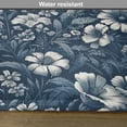 thumbnail image 5 of Ambesonne Navy Blue Place Mats Set of 4, Monochromatic Boho Daisy, Standard Size, Dark Slate Blue Coconut, 5 of 5