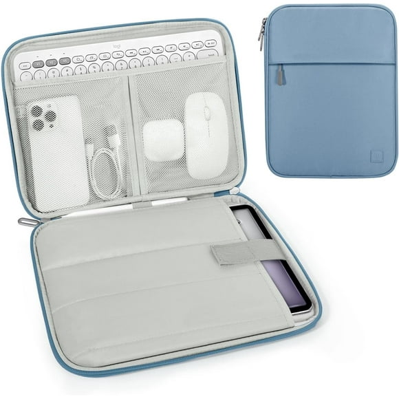TRAHOO-13 Inch Tablet Sleeve Padded Carrying Case for iPad Pro 13" M4 2024, iPad Air 13", iPad Pro 12.9", Samsung Galaxy Tab S10+ Plus/S9 FE+/S9+ Plus 12.4", Remarkable Paper Pro 11.8", Blue