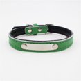 thumbnail image 1 of Collar de cuero para mascotas con letras láser, collar antipérdida para perros y gatos, collar de cuero en contraste para gatos, 1 of 6