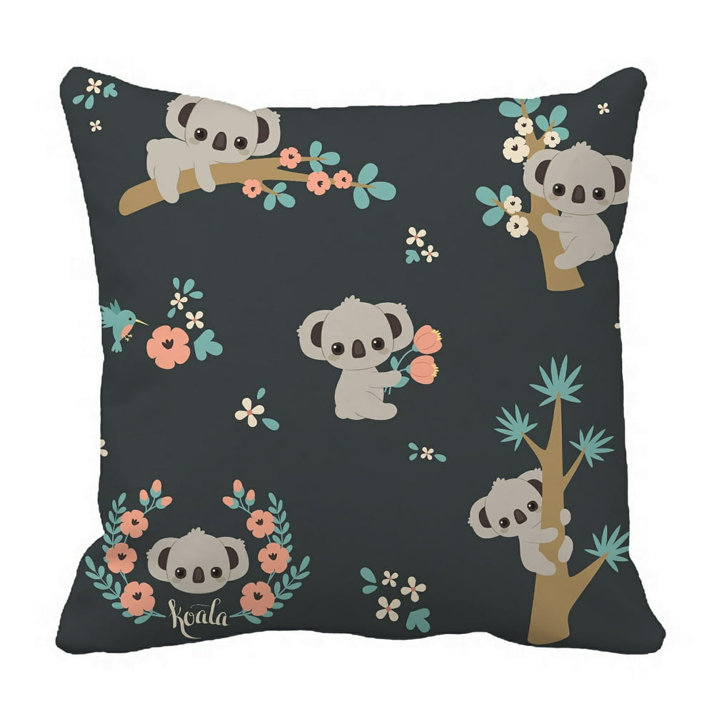 ABPHQTO Cute Koala Pillow Case Pillow Cover Pillow Protector Two Sides