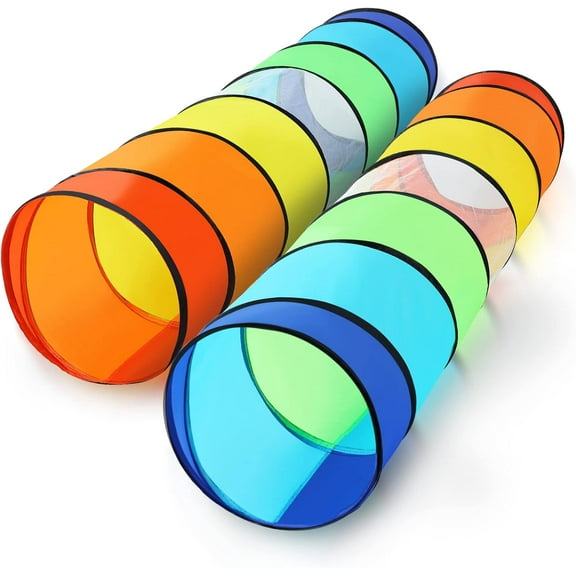 Kids Play Tunnel Tent for Toddlers, Colorful Pop Up Crawl Tunnel Toy for Baby or Pet with Breathable Mesh, Collapsible Gift for Boy and Girl Play Tunnel Indoor and Outdoor Game