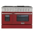 thumbnail image 2 of Kucht Professional 48" Stainless Steel Natural Gas Range in Silver/Red, 2 of 19
