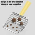 thumbnail image 5 of Stainless Steel Metal Cat Litter Scooper with Holder,Deep Shovel,Ergonomic Handle,Integrated Design with Fine-Grained Sifting for Litter Box(Yellow), 5 of 6