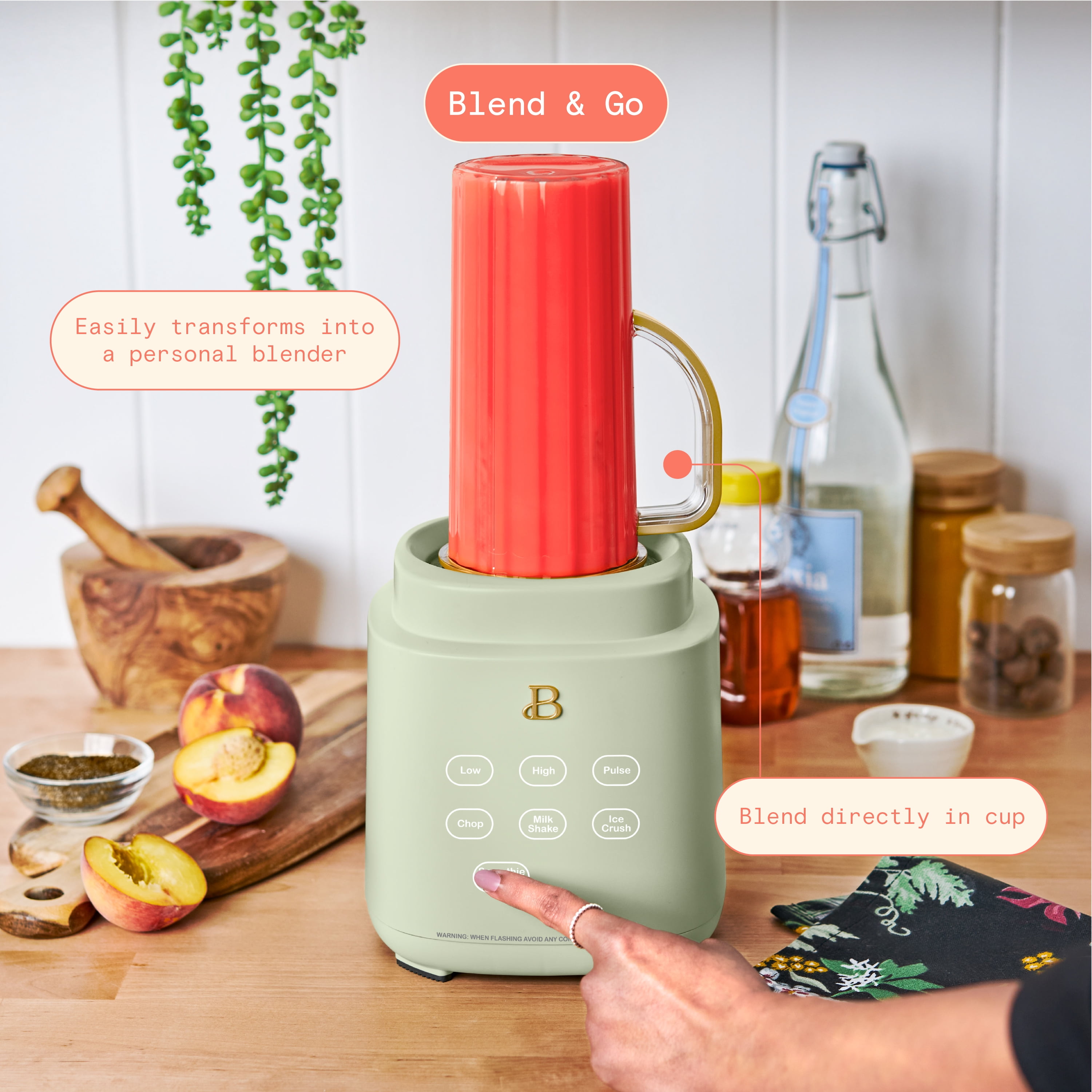 Beautiful PowerExact Blender System, Sage Green by Drew Barrymore
