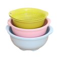 thumbnail image 4 of Jinsinto Plastic Double Layer Kitchen ColanderFilter Drain Basket, Kitchen Basket Colander for Draining Vegetables Fruits Vegetables Washing, 4 of 5