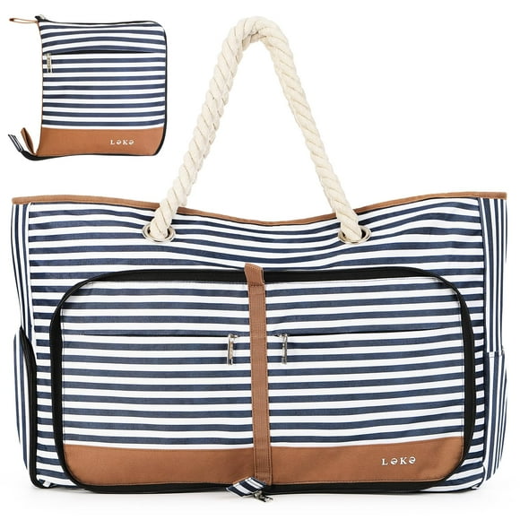 Bolsa de Playa Impermeable Lekesping para Mujer de 35L con Compartimento para Zapatos
