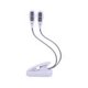 thumbnail image 1 of Lámpara de lectura LED LAOSD con brazo doble y CLIP USB 3 niveles de brillo color blanco, 1 of 7
