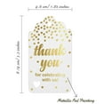 thumbnail image 5 of Inkdotpot Real Gold Foil ThankYou For Celebrating With Us Bridal Shower-Baby Shower-Retirement-Wedding-Birthday Tags Favor Hang Paper Tags 50 Pack, 5 of 6