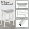 thumbnail image 5 of Dycanpo Saddle Seat Counter Height Bar Stools Set of 3 for Kitchen, Dining, 24in, Light Gray-Fabric, 5 of 6