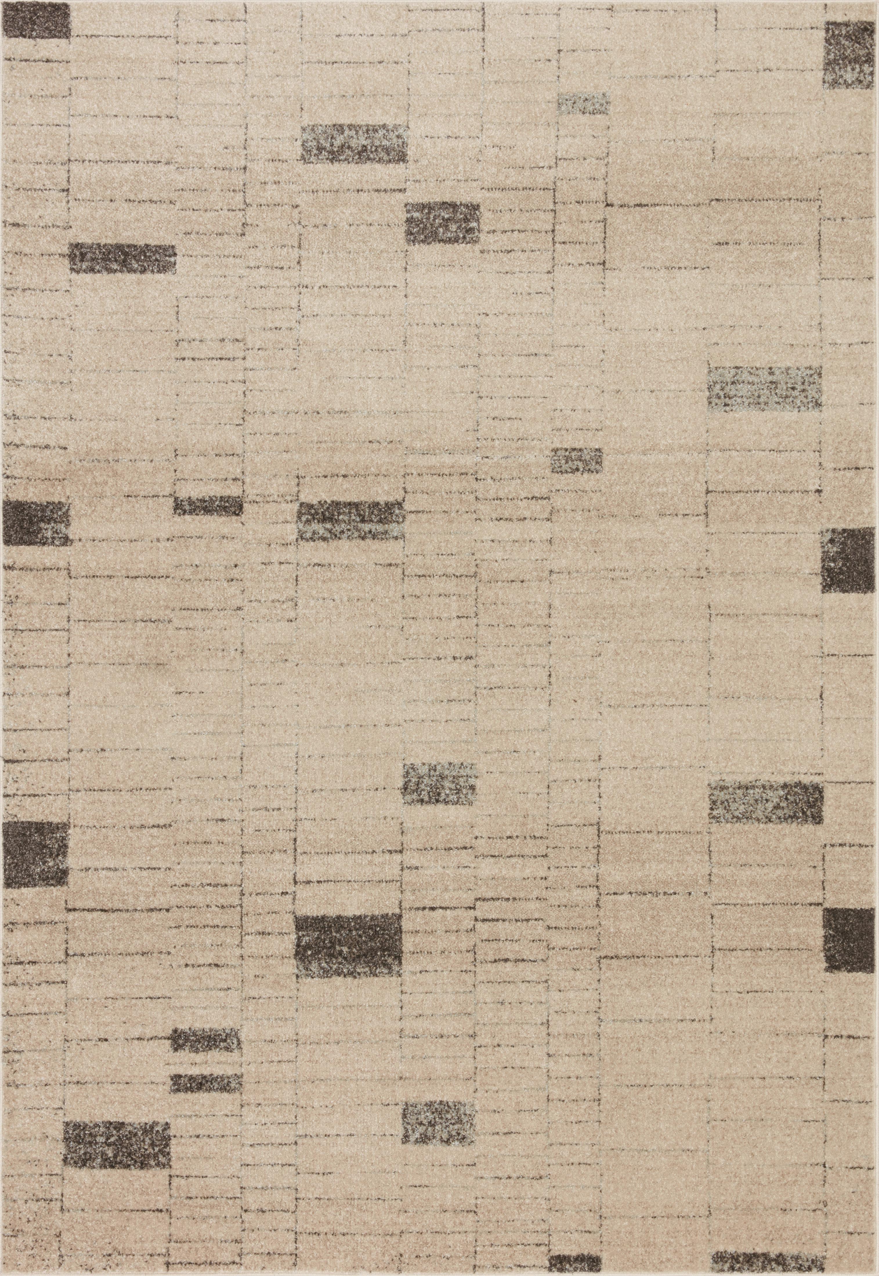 Loloi Bowery BOW-02 Slate / Taupe Geometric Area Rug 9'-6" x 12'-6"
